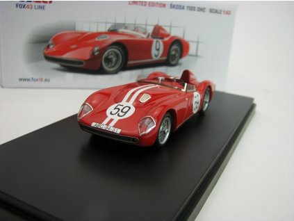 Škoda 1100 OHC Spider No.59 1957 Red 1:43 FOX18