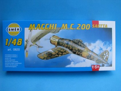 Letadlo Macchi M.C.200 Saetta stavebnice 1:48 Směr 0820