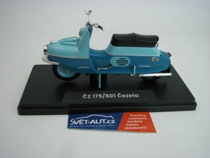 Skůtr Čezeta ČZ 175/501 1958 Tyrkysová/tmavá Tyrkysová 1:18 Abrex