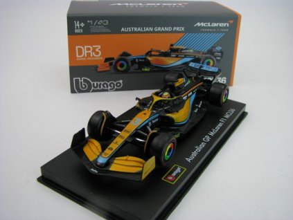 Formule 1 McLaren MCL36 No.3 Ricciardo + Helmet Australian GP 2022 1:43 Bburago