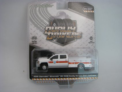 Chevrolet Silverado HD 3500 Dually Service BED-Caltrans 2016 1:64 Greenlight Dually Drivers