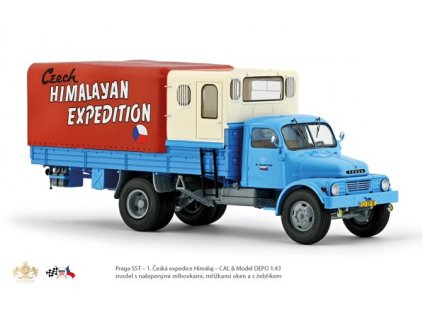 Praga S5T Česká expedice Himálaj 1969 Publikace s modelem 1:43 Model Depo