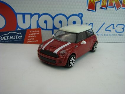 Mini Cooper S Red White 1:43 Bburago