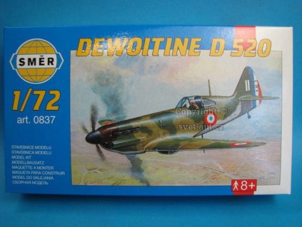 Letadlo Dewoitine D 520 1:72 Směr 0837