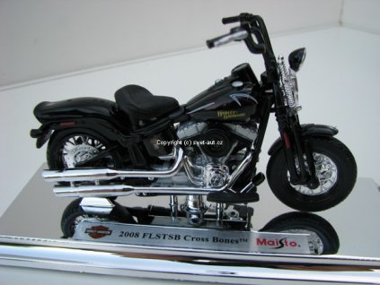 Harley-Davidson 2008 FLSTSB Cross Bones black gloss 1:18 Maisto
