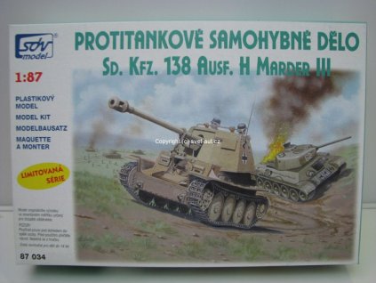 Protitankové samohybné dělo Sd. Kfz. 138 Ausf. H Marder III 1:87 SDV 87034