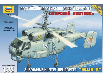 Vrtulník Kamov KA-27 Submarine Hunter Helikopter 1:72 Zvezda 7214
