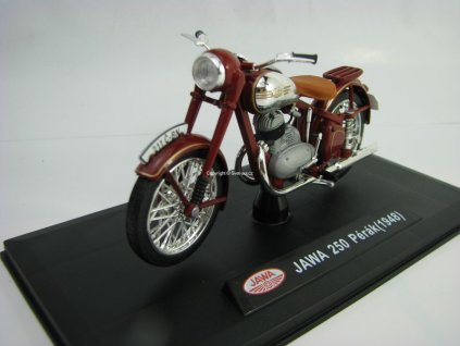 Jawa 250 Pérák 1948 tmavě červená 1:18 Abrex