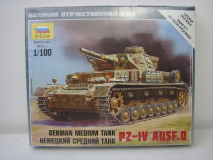 Tank PZ-IV Ausf.D German medium tank 1:100 Zvezda 6151