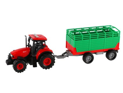 Traktor Zetor s valníkem a nástavbou 36 cm plast světlo zvuk setrvačník teddies