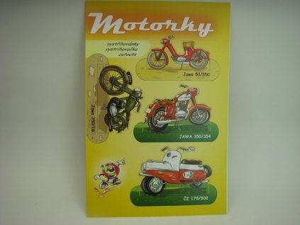 Jednoduchá vystřihovánka Motorky dvoulistová A4