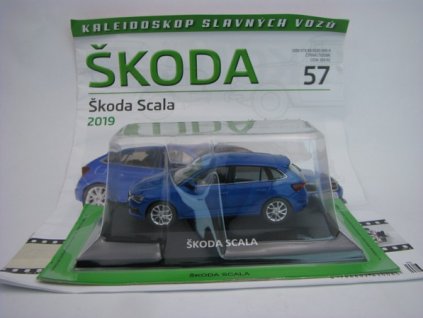Časopis s modelem Škoda Scala 2019 Blue 1:43 Atlas DeAgostini