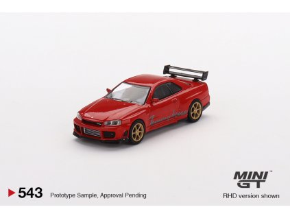 MGT00543 R2024 06 11Nissan GT-R (R34) Tommykaira R-z Red Mini GT 1:64 TSM
