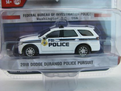 Dodge Durango Police Pursuit 2018 FBI Police Washington D.C. USA Exclusive Hot Pursuit 1:64 Greenlight