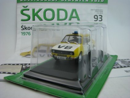 Časopis 93 s modelem Škoda 105 L VB 1976 Policejní užovka 1:43 Atlas DeAgostini