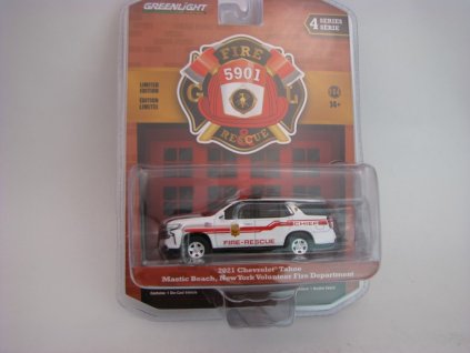Chevrolet Tahoe 2021 Mastic Beach Fire Rescue série 4 1:64 Greenlight
