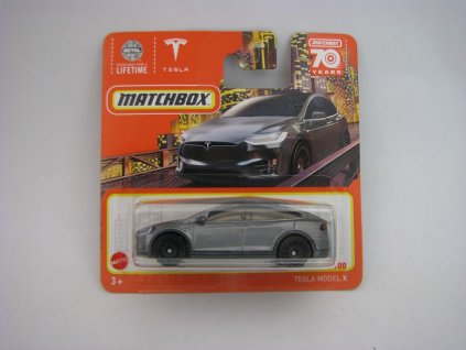 Tesla model X Grey 70 Years Matchbox blister