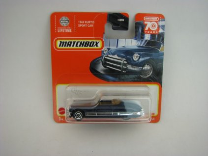 Kurtis Sport Car 1949 Cabrio Blue 70 Years Matchbox blister