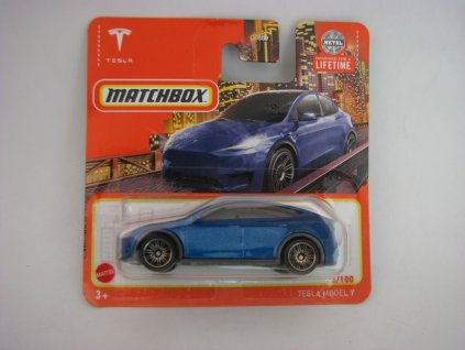 Tesla model Y Blue metallic Matchbox NEW 2024