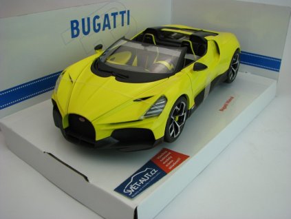 Bugatti W16 Mistral Cabriolet Yellow 1:18 Bburago