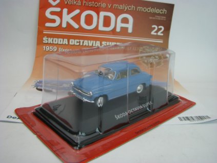 Časopis 22 s modelem Škoda Octavia Super 1959 Blue 1:43 Atlas DeAgostini