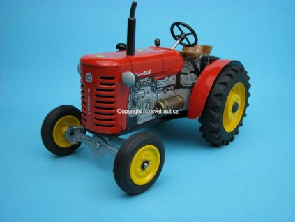 Traktor Zetor 25A červený 1:25 Kovap Plechové hračky