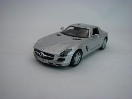 Mercedes-Benz SLS AMG Silver Pull Back 1:36 Kinsmart