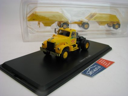 Diamond T 921 1955 Open Bottom Dump trailers Yellow 1:64 Neo Models