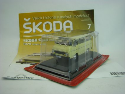 Časopis 7 s modelem Škoda 1203 1979 Yellow 1:43 DeAgostiny