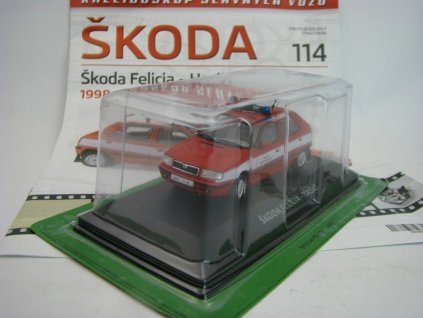Časopis s modelem Škoda Felicia Hasiči 1998 1:43 Atlas DeAgostini