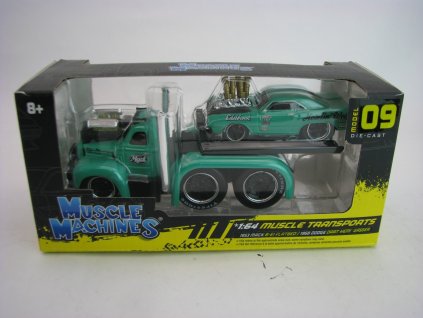 Mack přeprava aut 1953 a Dodge Hemi 1968 Muscle Machines 1:64 Maisto