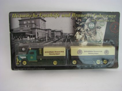 Bussing s přívěsem Chemnitz Rappel reklamní model 1:87 Grell
