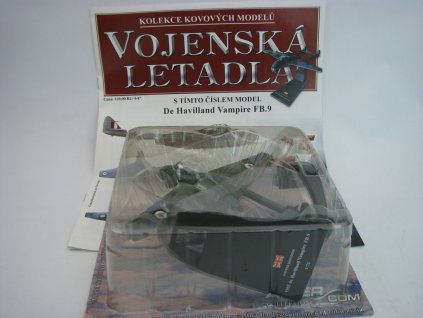 Časopis s De Havilland Vampire FB.9 United Kingdom 1:72 Atlas Amercom