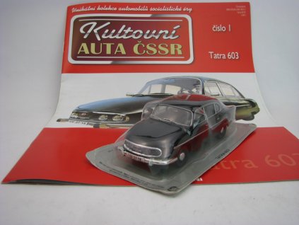 Časopis Kultovní Auta 1 s modelem Tatra 603 1958 Černá 1:43 DeAgostini