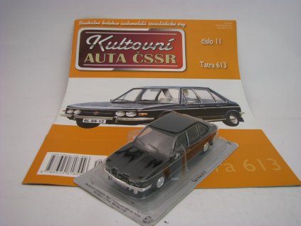 Časopis Kultovní Auta 11 s modelem Tatra 613 Černá 1:43 DeAgostini