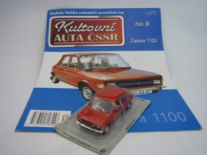 Časopis Kultovní Auta 38 s modelem Zastava 1100 Červená 1:43 DeAgostini
