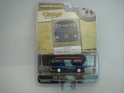 Volkswagen Type 2 T2 1968 Superwagon Vintage Ad Cars 1:64 Greenlight