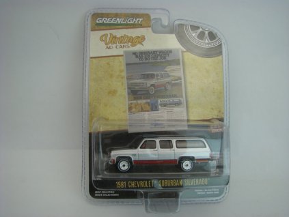 Chevrolet Suburban Silverado 1981 Vintage Ad Cars 1:64 Greenlight