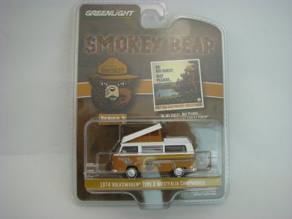 Volkswagen Type 2 Westfalia Campmobile 1974 Smokey Bear 1:64 Greenlight