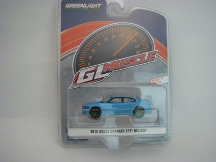 Dodge Charger SRT Hellcat 2016 Blue 1:64 GL Muscle Greenlight