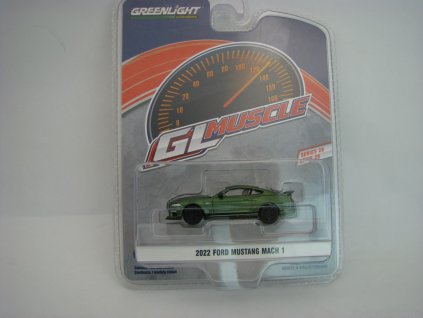 Ford Mustang Mach 1 2022 Green 1:64 GL Muscle Greenlight