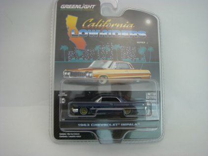 Chevrolet Impala 1963 Blue California Lowriders 1:64 Greenlight