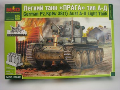 Praga lehký tank German Pz.Kpfw Ausf A-D 38t stavebnice 1:35 MSD