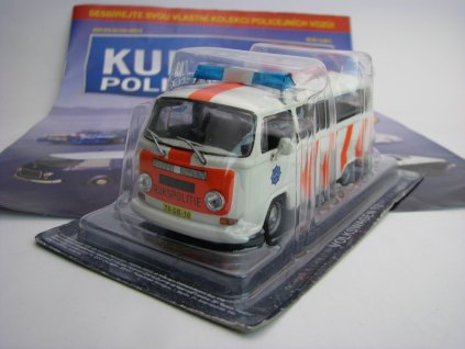 Časopis Kultovní Policejní auta s modelem Volkswagen T2 Rijkspolitie 1:43 Amercom