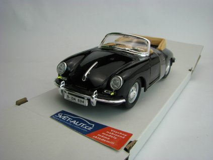 Porsche 356B Cabriolet 1961 Black 1:24 Bburago