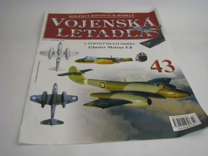 Časopis 43 s modelem letadla Gloster Meteor F.8 1954 1:100 Atlas Amercom