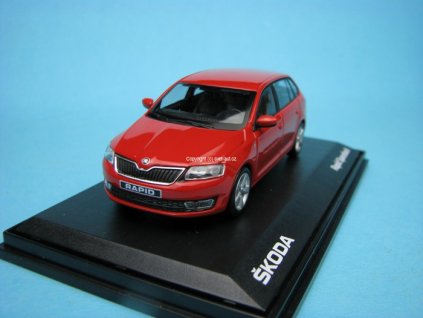 Škoda Rapid Spaceback 2013 red Corrida 1:43 Abrex