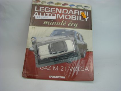 Časopis Legendární Automobily 32 s Gaz M-21 Volha Black/White 1:43 Atlas DeaGostiny