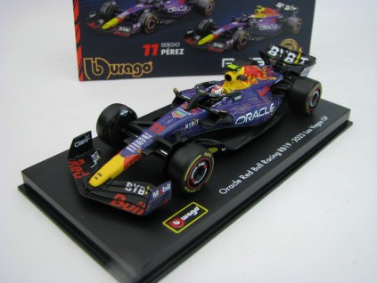 Formule 1 Red Bull Racing RB19 No.11 Sergio Peréz Helmet Las Vegas GP 2023 1:43 Bburago