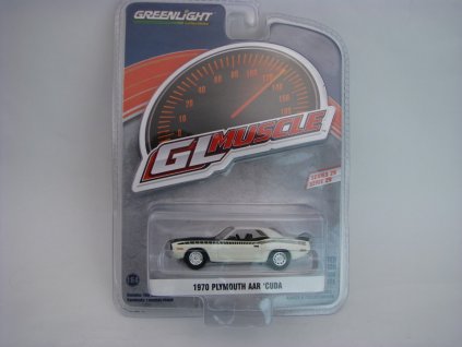 Plymouth AAR Cuda 1970 White GL Muscle Serie 29 1:64 Greenlight